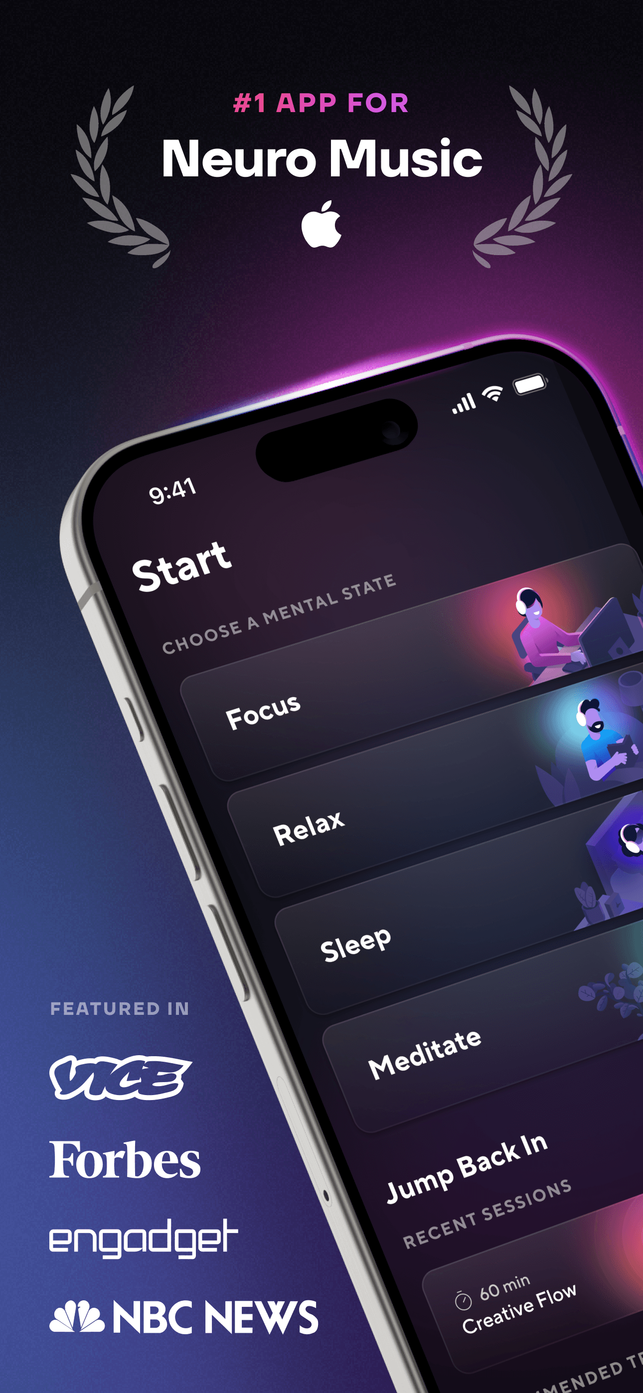 Brain.fm: Focus & Sleep Music screenshot 1
