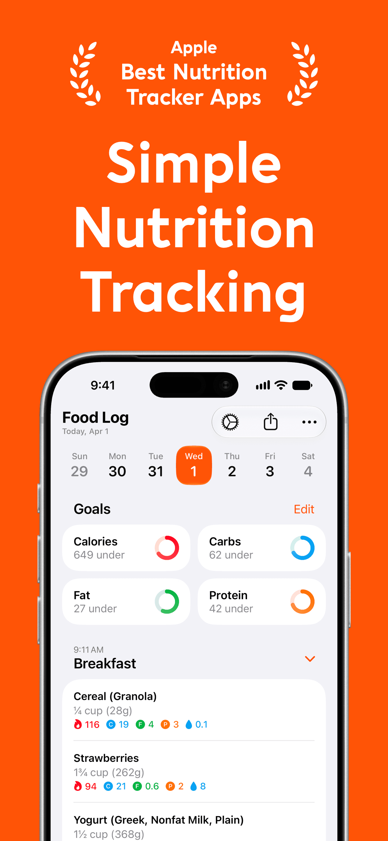 Foodnoms: Nutrition Tracker screenshot 1